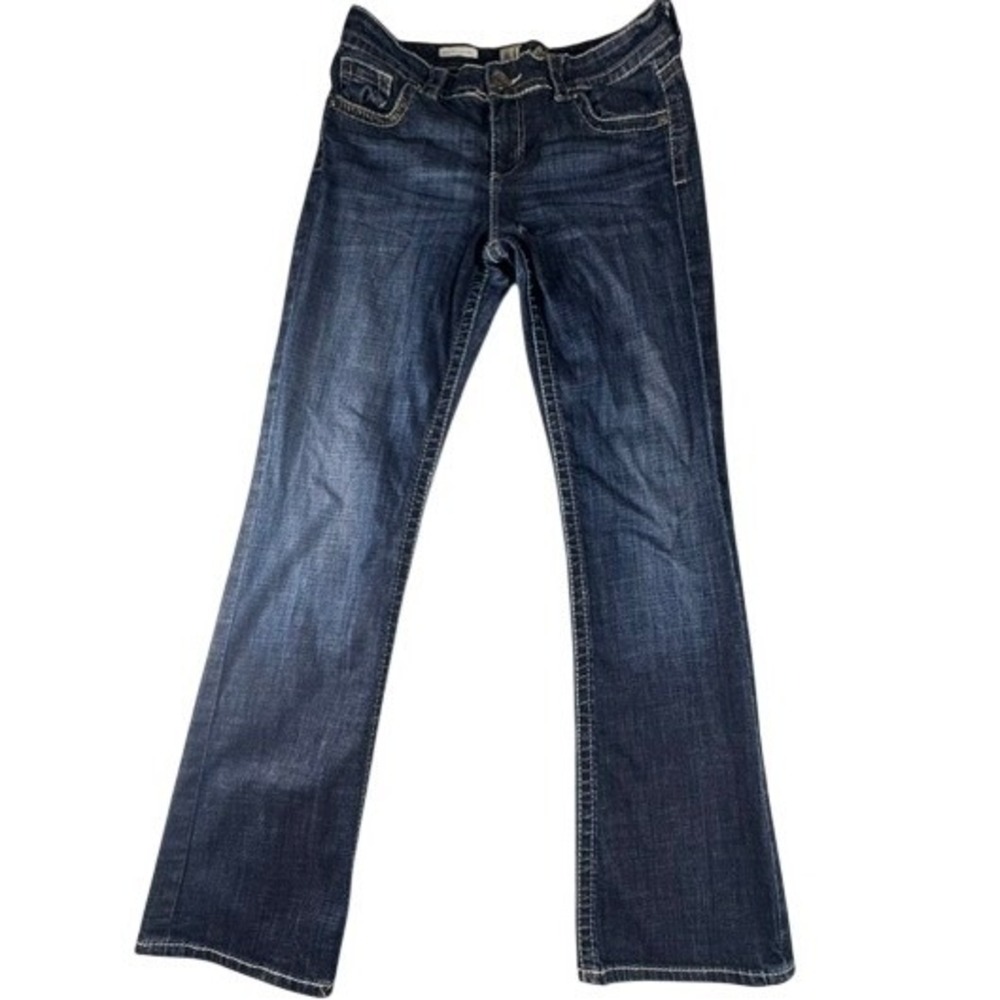 KUT from the Kloth Jeans Womens 8 Natalie High Rise Bootcut Dark Wash Contrast